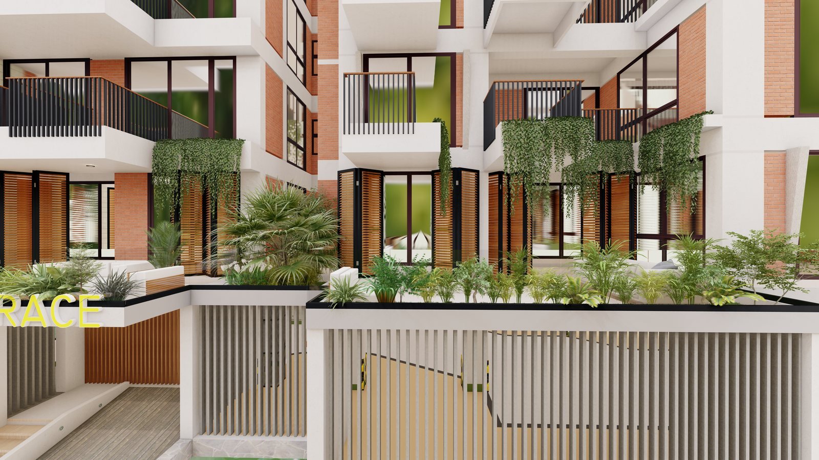 Contemporary architecture and landscaping at a CWT Real Estate project